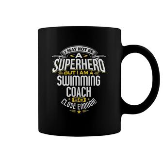 Swimming Coach T Gift Idea Superhero Swimming Coffee Mug | Mazezy