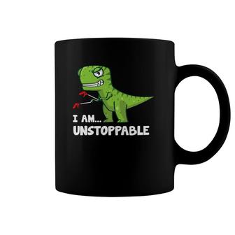 T Rex With Grabbers Dinosaur I Am Unstoppable Funny Coffee Mug | Mazezy
