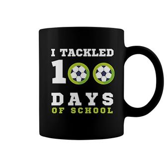 Tackled 100 Days Of School Kindergarten Coffee Mug | Mazezy