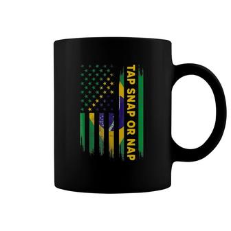 Tap Snap Or Nap Jiu Jitsu Bjj Brazil Us Flag Coffee Mug | Mazezy
