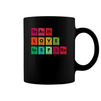 Teach Love Inspire Periodic Table Science Teacher Chemist Coffee Mug | Mazezy