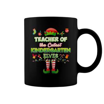 Teacher Of The Cutest Kindergarten Elves Merry Christmas Coffee Mug | Mazezy
