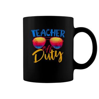 Teacher Off Duty Gift Summer Vacation Sunglasses Coffee Mug | Mazezy