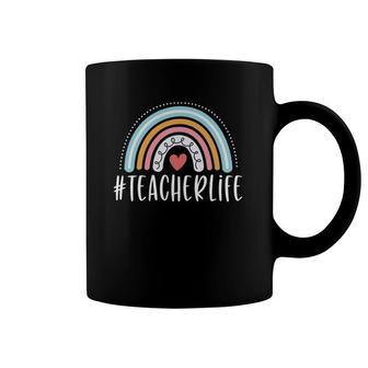 Teacherlife Cute Heart Rainbow Teacher Life Coffee Mug | Mazezy