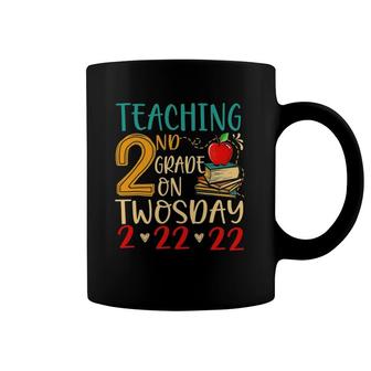 Teaching 2Nd Grade On Twosday 2222022 Funny Teacher Coffee Mug | Mazezy