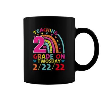 Teaching 2Nd Grade On Twosday 2222022 Funny Teacher School Coffee Mug | Mazezy