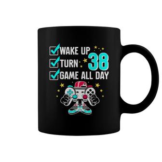 Teen Boy Girl Gamer Birthday 38 Years Old Level 38 Unlocked Coffee Mug | Mazezy