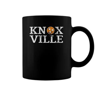 Tennessee State Flag Art Distressed Orange & White Knoxville Coffee Mug | Mazezy