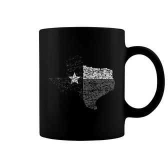 Texas State Flag Outline Black And Grey Coffee Mug | Mazezy