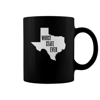Texas - Worst State Ever Tx Sucks - Funny Graphic Coffee Mug | Mazezy
