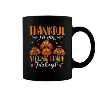Thankful For My 2Nd Grade Turkeys Thanksgiving 2Nd Teacher Coffee Mug | Mazezy