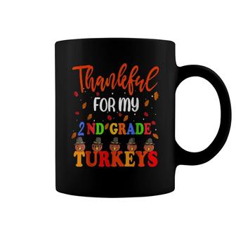 Thankful For My 2Nd Grade Turkeys Thanksgiving Teacher Coffee Mug | Mazezy