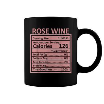 Thanksgiving Christmas Rose Wine Nutrition Facts Coffee Mug | Mazezy