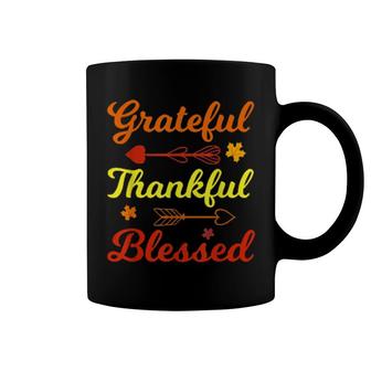 Thanksgiving Day Present Grateful Thankful Blessed Coffee Mug | Mazezy