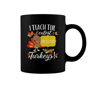 Thanksgiving Teacher Preschool Cutest Pre-K Turkeys Coffee Mug | Mazezy