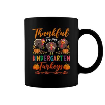 Thanksgiving Teacher Thankful For My Kindergarten Turkeys Coffee Mug | Mazezy