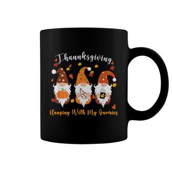 Thanksgiving With Hanging My Gnomies Autumn Leaves Coffee Mug | Mazezy
