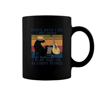 That's What I Do I Pet Dogs I Play Guitars & I Know Vintage Coffee Mug - Thegiftio UK