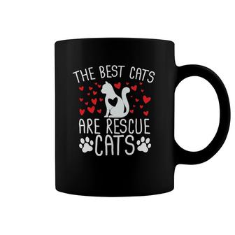 The Best Cats Are Rescue Cats Cute Kitty Feline Lover Gift Coffee Mug | Mazezy