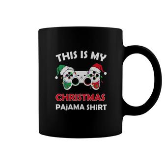 The Christmas Pajama Game Controller Santa Hat Coffee Mug | Mazezy