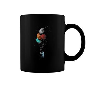 The Spaceman's Trip - Astronaut Space Planets Balloons Coffee Mug | Mazezy