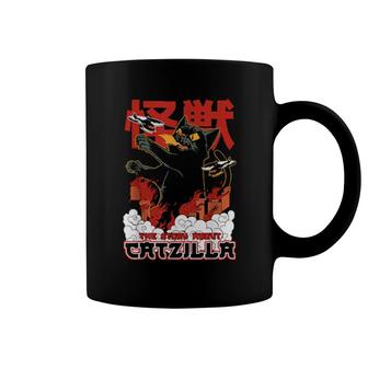 The Story About Catzilla I Japanische Katze Catzilla Coffee Mug | Mazezy