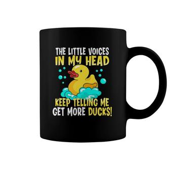 The Voices In My Head Keep Telling Me Get More Rubber Ducks Coffee Mug | Mazezy