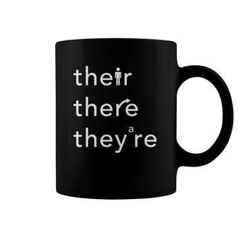 Their There They're Grammar Police Pun For English Teachers Premium Coffee Mug | Mazezy