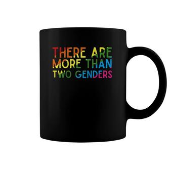 There Are More Than Two Genders Lgbt Rainbow Flag Support Coffee Mug | Mazezy