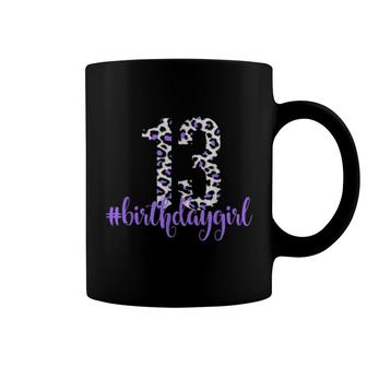 Thirteen Officialnager 13Th Birthday Girl Purple Leopard Coffee Mug | Mazezy