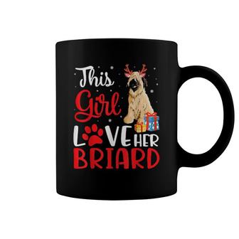 This Girl Love Her Briard Dog Noel Costume Christmas Mother Coffee Mug | Mazezy