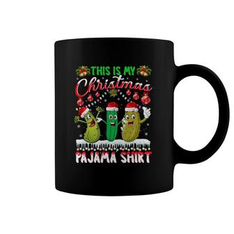 This Is My Christmas Pajama Pickles Christmas Santa Coffee Mug | Mazezy