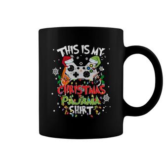 This Is My Christmas Pajama Santa Hat Gamer Video Game Games Coffee Mug | Mazezy