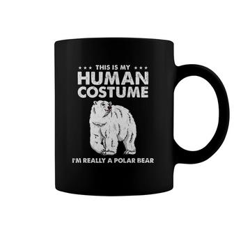 This Is My Human Costume I'm Really A Polar Bear Vintage Coffee Mug | Mazezy