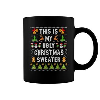 This Is My Ugly Christmas Patterns Pixel Xmas Coffee Mug | Mazezy