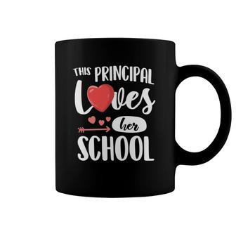 This Teacher Loves Her School Teacher Gift Valentine Day Coffee Mug | Mazezy CA