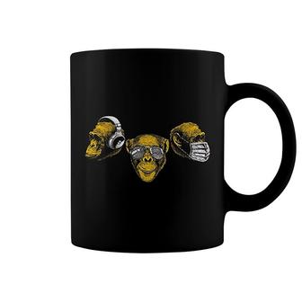 Three Chimpanzee Heads Coffee Mug | Mazezy
