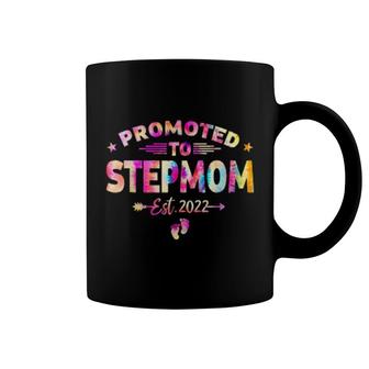 Tie Dye Promoted To Stepmom Est 2022 Mothers Day New Mom Coffee Mug | Mazezy