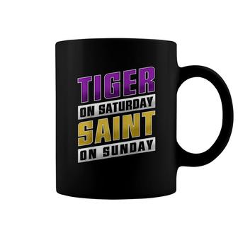 Tiger On Saturday Saint On Sunday Coffee Mug | Mazezy