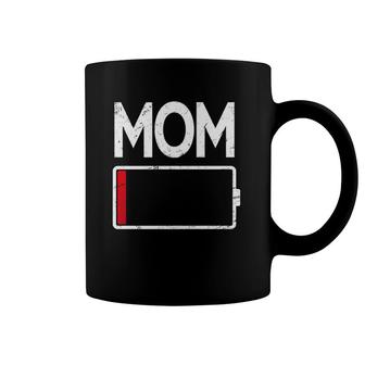 Tired Mom Mommy Low Battery Mothers Day Gift Coffee Mug | Mazezy