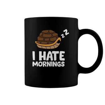 Tortoise I Hate Mornings Turtle Pyjama Sleeping Turtle Coffee Mug | Mazezy