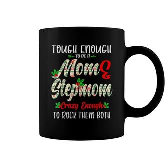 Tough Enough To Be A Mom And Stepmom Ugly Christmas Coffee Mug | Mazezy