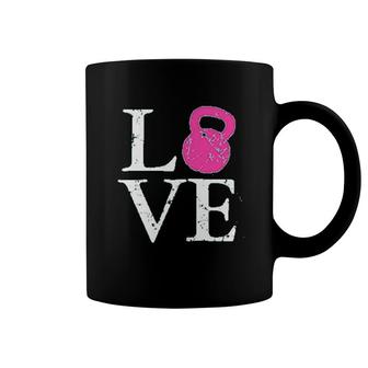 Tough Love Kettlebell Print Workout Burnout Coffee Mug | Mazezy
