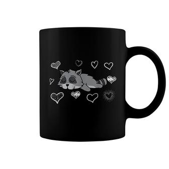 Trash Bandit Raccoon Valentines Day Coffee Mug | Mazezy