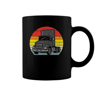Truck Retro Truckin Big Rig Semi Trailer Driver Trucker Gift Coffee Mug | Mazezy