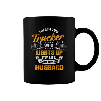 Trucker Gifts Tractor Trailer Truck 18 Wheeler Married Wife Coffee Mug | Mazezy