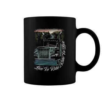 Trucker Live To Ride Ride To Live Coffee Mug | Mazezy