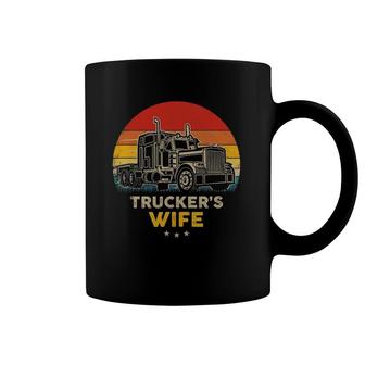 Trucker's Wife Vintage Trucker Retro Style Coffee Mug | Mazezy