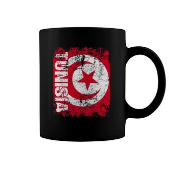 Tunisia Flag Vintage Distressed Tunisia Coffee Mug | Mazezy