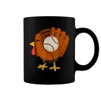 Turkey Baseball Glove Thanksgiving Day Catchers Boys Dads  Coffee Mug